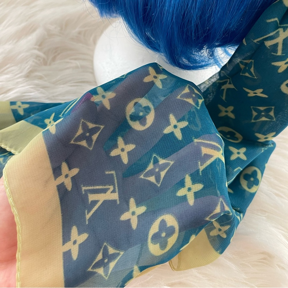 Blue Bob Wig and or Scarf - Picture 16 of 16